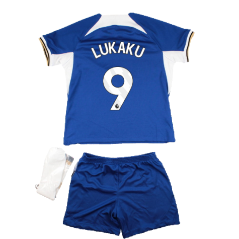 2023-2024 Chelsea Home Little Boys Mini Kit (LUKAKU 9)