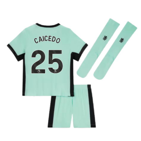 2023-2024 Chelsea Little Boys Third Mini Kit (Caicedo 25)