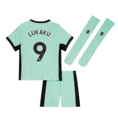 2023-2024 Chelsea Little Boys Third Mini Kit (LUKAKU 9)