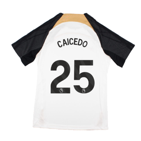 2023-2024 Chelsea Training Shirt (White) - Kids (Caicedo 25)