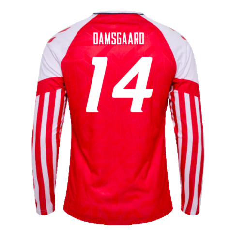2023-2024 Denmark Long Sleeve Home Shirt (Damsgaard 14)