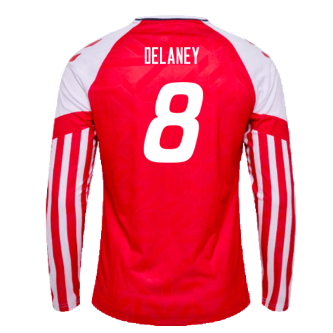 2023-2024 Denmark Long Sleeve Home Shirt (Delaney 8)