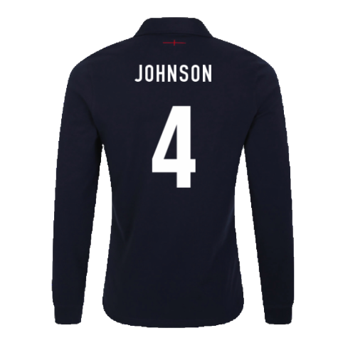 2023-2024 England Rugby Alternate LS Classic Jersey (Kids) (Johnson 4)