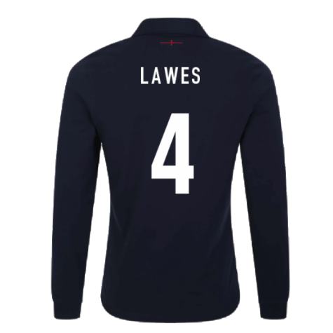 2023-2024 England Rugby Alternate LS Classic Shirt (Lawes 4)