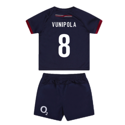 2023-2024 England Rugby Alternate Replica Baby Kit (Vunipola 8)