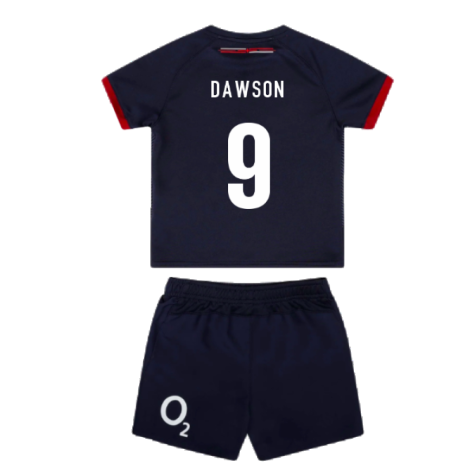 2023-2024 England Rugby Alternate Replica Infant Kit (Dawson 9)