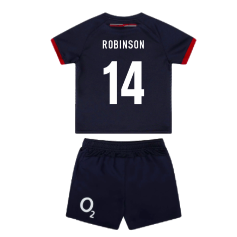 2023-2024 England Rugby Alternate Replica Infant Kit (Robinson 14)