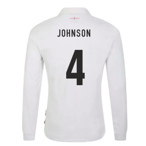 2023-2024 England Rugby Home LS Classic Jersey (Johnson 4)