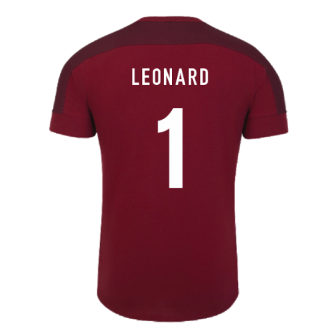 2023-2024 England Rugby Presentation T-Shirt (Tibetan Red) (Leonard 1)