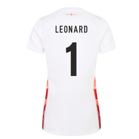 2023-2024 England Rugby Red Roses Rugby Jersey (Ladies) (Leonard 1)