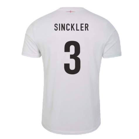 2023-2024 England Rugby Warm Up Jersey (Brilliant White) (Sinckler 3)