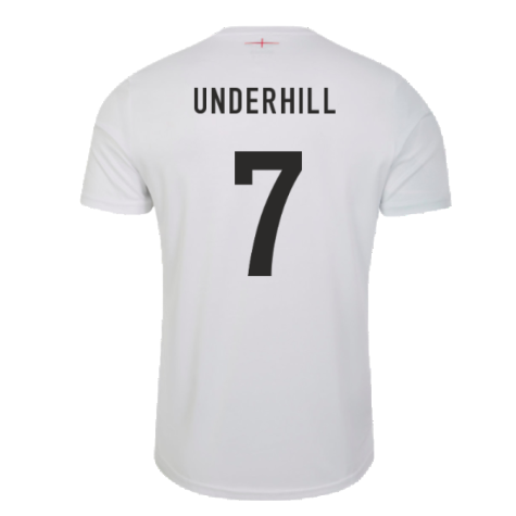 2023-2024 England Rugby Warm Up Jersey (Brilliant White) (Underhill 7)