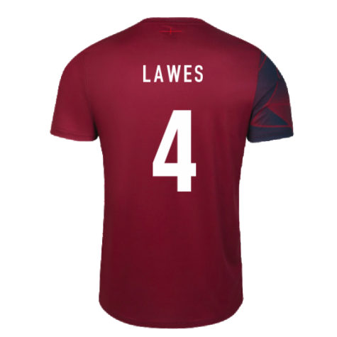 2023-2024 England Rugby Warm Up Jersey (Tibetan Red) (Lawes 4)