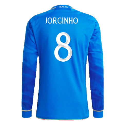 2023-2024 Italy Home Long Sleeve Shirt (JORGINHO 8)