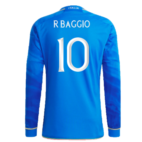 2023-2024 Italy Home Long Sleeve Shirt (R BAGGIO 10)