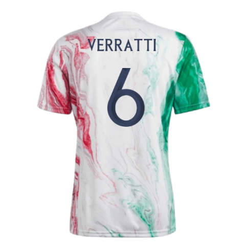 2023-2024 Italy Pre-Match Jersey (Green) (VERRATTI 6)