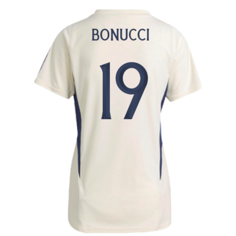 2023-2024 Italy Training Jersey (Cream White) - Ladies (BONUCCI 19)