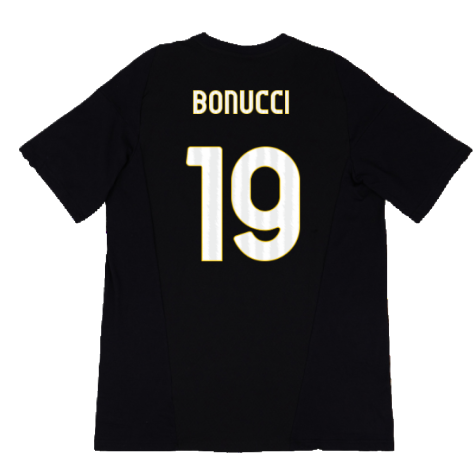 2023-2024 Juventus Cotton Tee (Black) (BONUCCI 19)