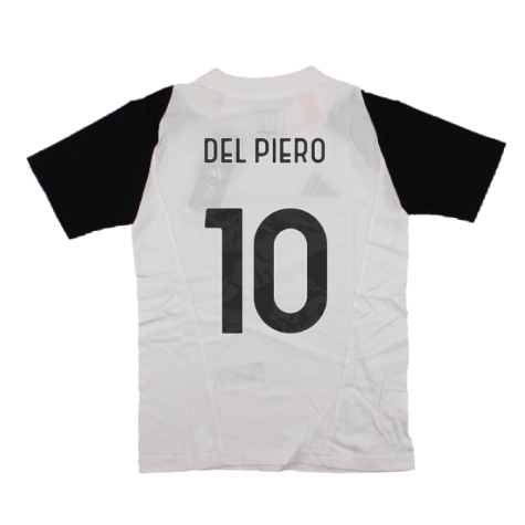 2023-2024 Juventus Cotton Tee (White) - Kids (DEL PIERO 10)