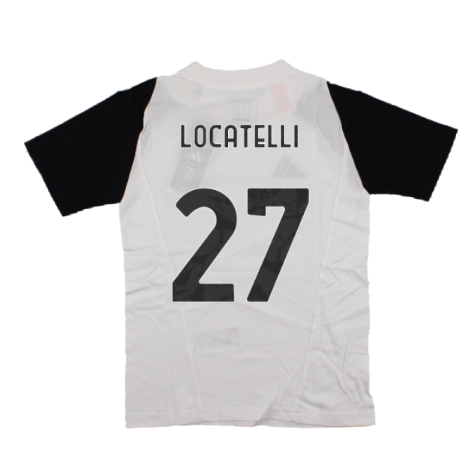 2023-2024 Juventus Cotton Tee (White) - Kids (LOCATELLI 27)