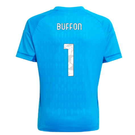 2023-2024 Juventus Home Goalkeeper Shirt (Blue) - Kids (Buffon 1)