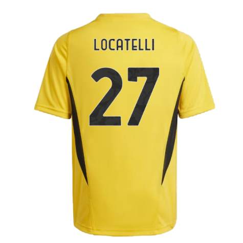 2023-2024 Juventus Training Shirt (Bold Gold) - Kids (LOCATELLI 27)