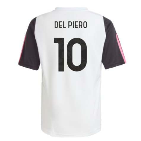 2023-2024 Juventus Training Shirt (White) - Kids (DEL PIERO 10)