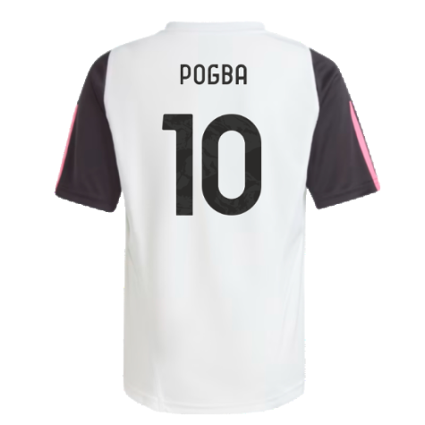 2023-2024 Juventus Training Shirt (White) - Kids (POGBA 10)