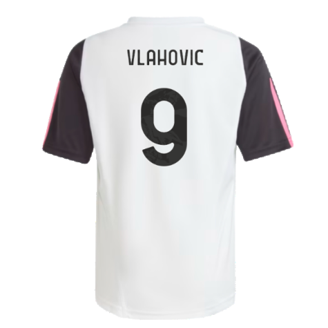 2023-2024 Juventus Training Shirt (White) - Kids (VLAHOVIC 9)