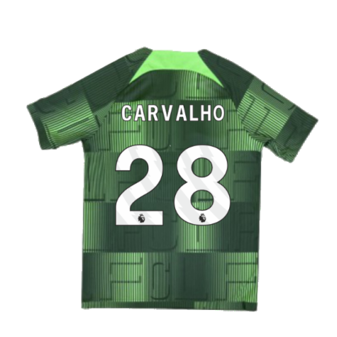 2023-2024 Liverpool Academy Pre-Match Shirt (Green) - Kids (Carvalho 28)