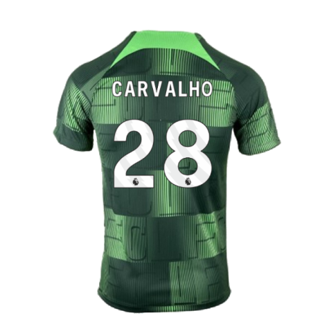 2023-2024 Liverpool Academy Pre-Match Training Shirt (Green) (Carvalho 28)