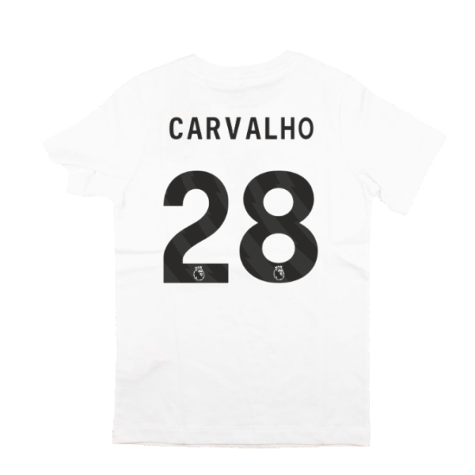 2023-2024 Liverpool Crest Tee (White) - Kids (Carvalho 28)