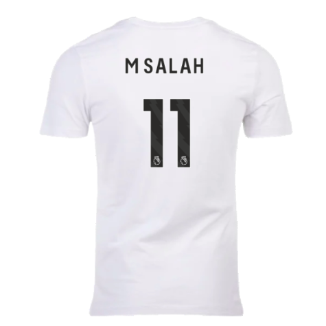 2023-2024 Liverpool Crest Tee (White) (M Salah 11)