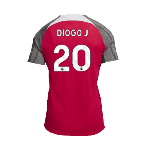 2023-2024 Liverpool Dri-Fit Strike Training Shirt (Red) (Diogo J 20)