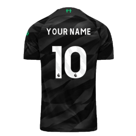 2023-2024 Liverpool Goalkeeper Home Shirt (Black) (Your Name)