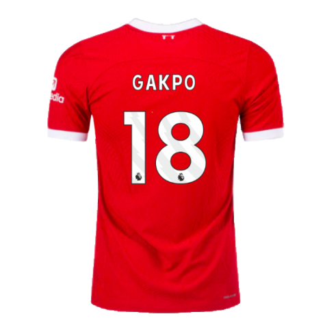 2023-2024 Liverpool Home Dri-Fit ADV Match Shirt (Gakpo 18)