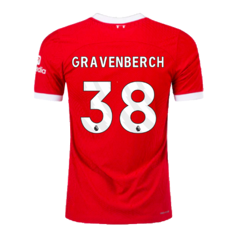 2023-2024 Liverpool Home Dri-Fit ADV Match Shirt (Gravenberch 38)