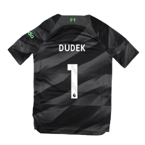 2023-2024 Liverpool Home Goalkeeper Shirt (Black) - Kids (Dudek 1)