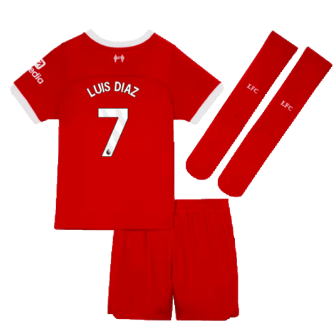 2023-2024 Liverpool Home Little Boys Mini Kit (Luis Diaz 7)