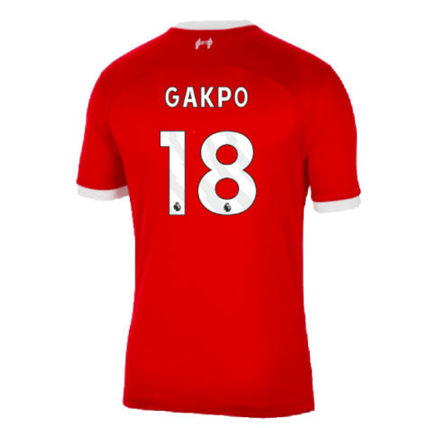 2023-2024 Liverpool Home Shirt (Gakpo 18)