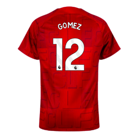 2023-2024 Liverpool Pre-Match Home Shirt (Red) (Gomez 12)