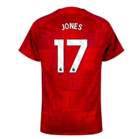 2023-2024 Liverpool Pre-Match Home Shirt (Red) (Jones 17)