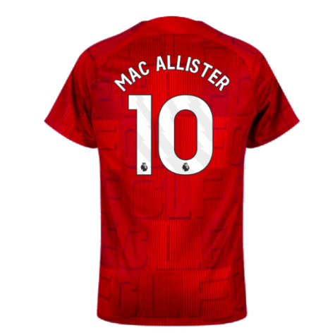 2023-2024 Liverpool Pre-Match Home Shirt (Red) (Mac Allister 10)