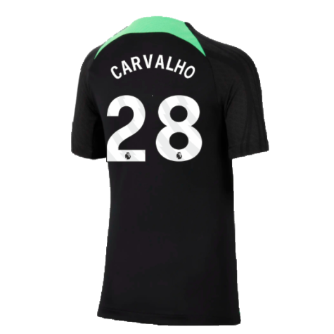 2023-2024 Liverpool Strike Dri-Fit Training Shirt (Black) (Carvalho 28)