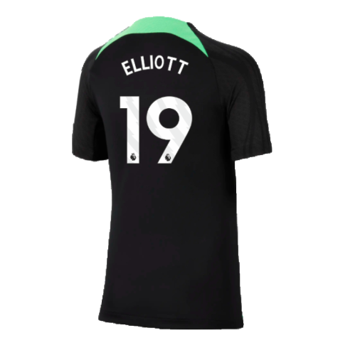 2023-2024 Liverpool Strike Dri-Fit Training Shirt (Black) (Elliott 19)