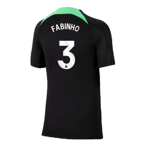 2023-2024 Liverpool Strike Dri-Fit Training Shirt (Black) (Fabinho 3)