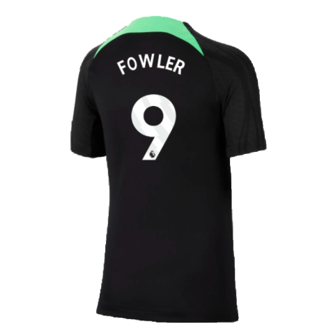 2023-2024 Liverpool Strike Dri-Fit Training Shirt (Black) (Fowler 9)