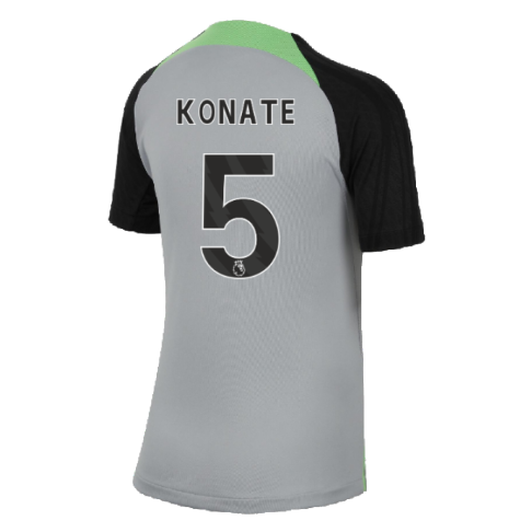 2023-2024 Liverpool Strike Dri-Fit Training Shirt (Grey) - Kids (Konate 5)