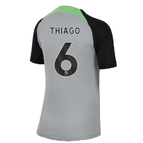 2023-2024 Liverpool Strike Dri-Fit Training Shirt (Grey) - Kids (Thiago 6)