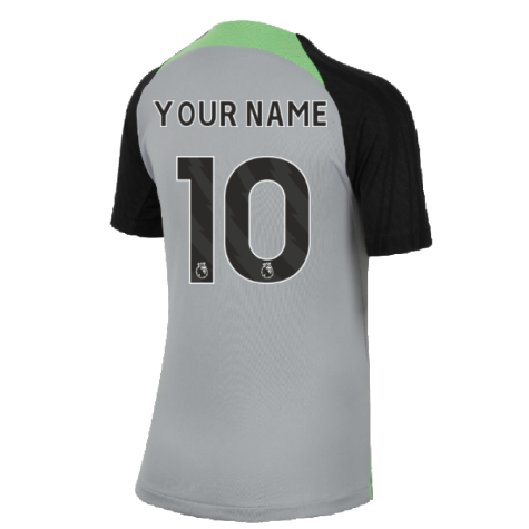 2023-2024 Liverpool Strike Dri-Fit Training Shirt (Grey) - Kids (Your Name)